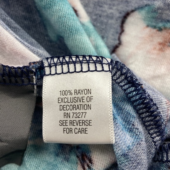 Vera Wang Simply Vera hi low skirt circle style multi print large - Picture 7 of 13